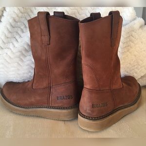 BRAZOS MEN’S WELLINGTON WORK BOOTS SIZE 6.5